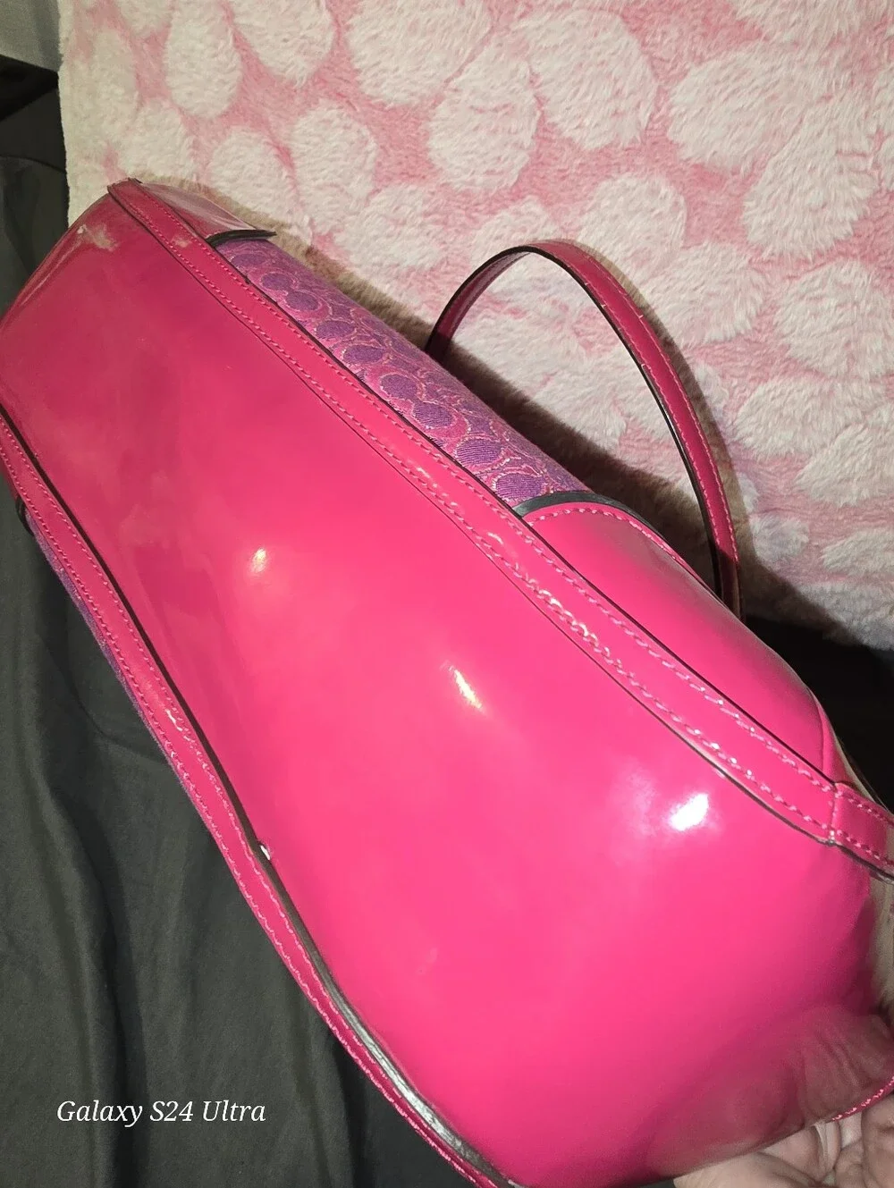 Rare Coach Poppy Magenta Tote Bag